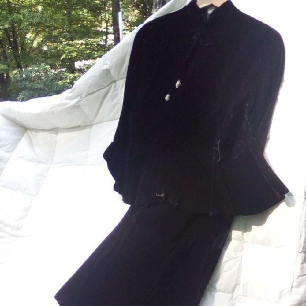 Vintage Velvet Jacket and Skirt from 1940's